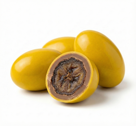 Drágea de Banana Passa ao Chocolate ao Leite com Canela