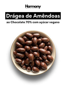 Drágea de Amêndoa ao chocolate 70% cacau (Vegano)