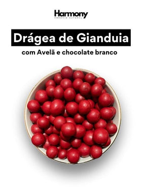 Drágea de Gianduia com Avelã e Chocolate Branco