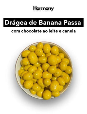 Drágea de Banana Passa ao Chocolate ao Leite com Canela